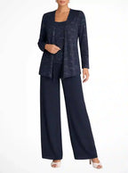 Abigail - Women's Sequin Jacket & Wide-Leg Pant Set
