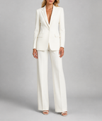 Anayah - Women's Notch-Lapel Tailored Blazer & Wide-Leg Trouser Set
