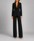 Anayah - Women's Notch-Lapel Tailored Blazer & Wide-Leg Trouser Set