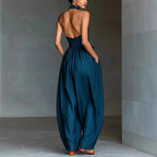 Cherry - Women's Halter Wide Leg Tie-Up Suit Set 6