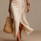 Daphne - Women's Sleeveless Wrap Tie Maxi Dress