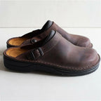 Sterling - Women's Buckle-Strap Leather Clogs
