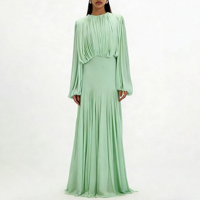 Lily - Women's Pleated Gathered-Waist Dress 2