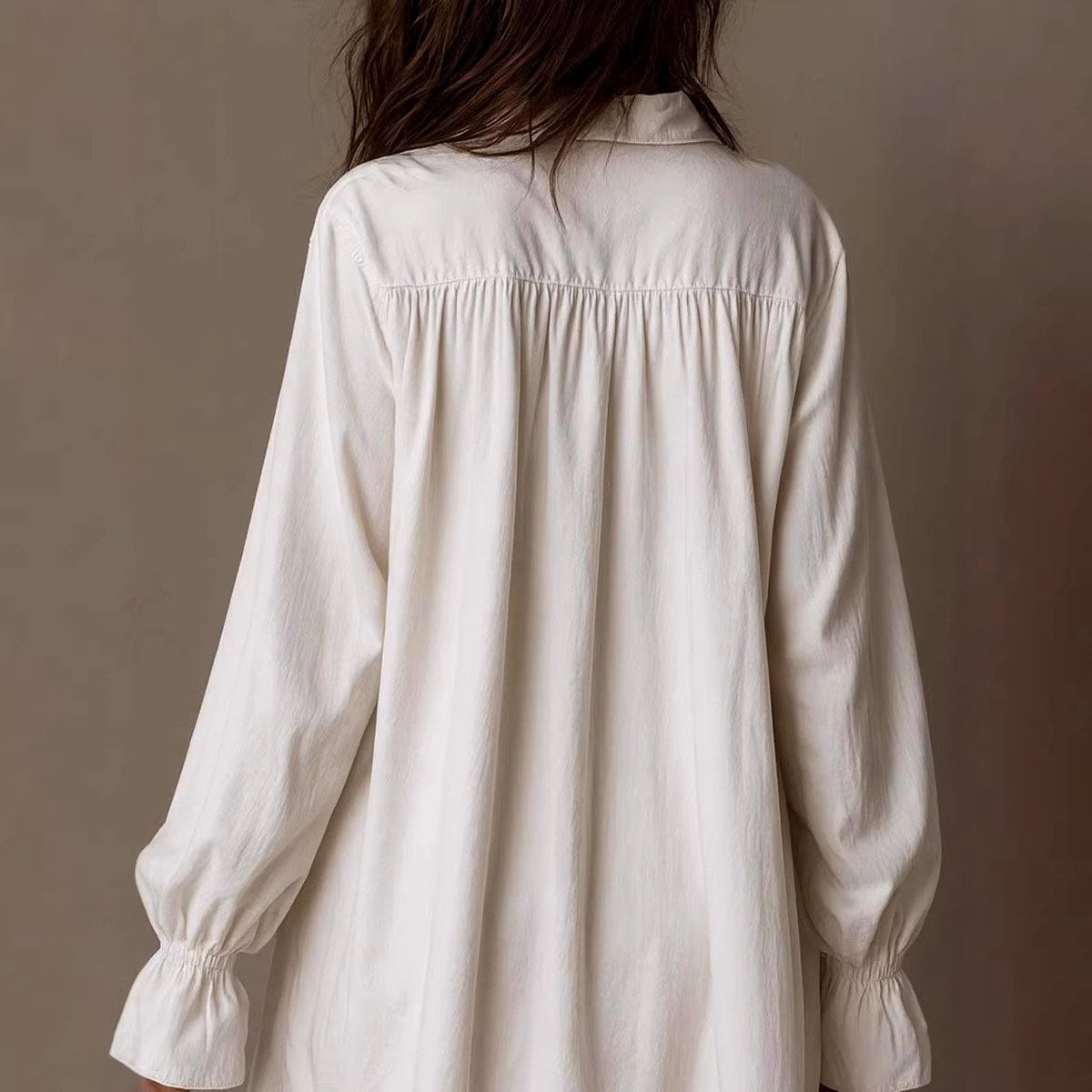 Marlowe - Women's Lace Panel Button-Down Shirt Dress