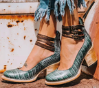 Matilda - Women's Buckle-Strap Block Heel Boots