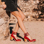 Matilda - Women's Buckle-Strap Block Heel Boots