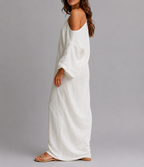 Nora - Women's One-Shoulder Draped Maxi Dress
