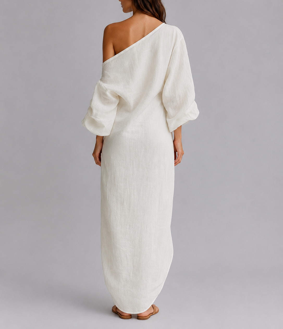 Nora - Women's One-Shoulder Draped Maxi Dress