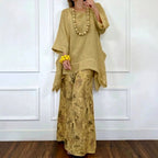 Olivia - Women's Floral Cotton Linen Matching Set