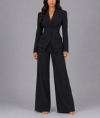 Soraya - Women's Cinched-Waist Blazer with Wide-Leg Trousers