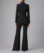Teresa - Women's Single-Button Collarless Tailored Suit