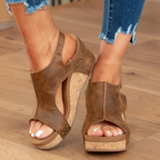 Adeline - Women's Suede Platform Wedge Sandals
