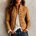 Aileen - Women's Vintage Embroidered Tailored Jacket 2