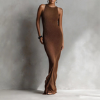Allison - Women's Sleeveless Ribbed Maxi Dress 2