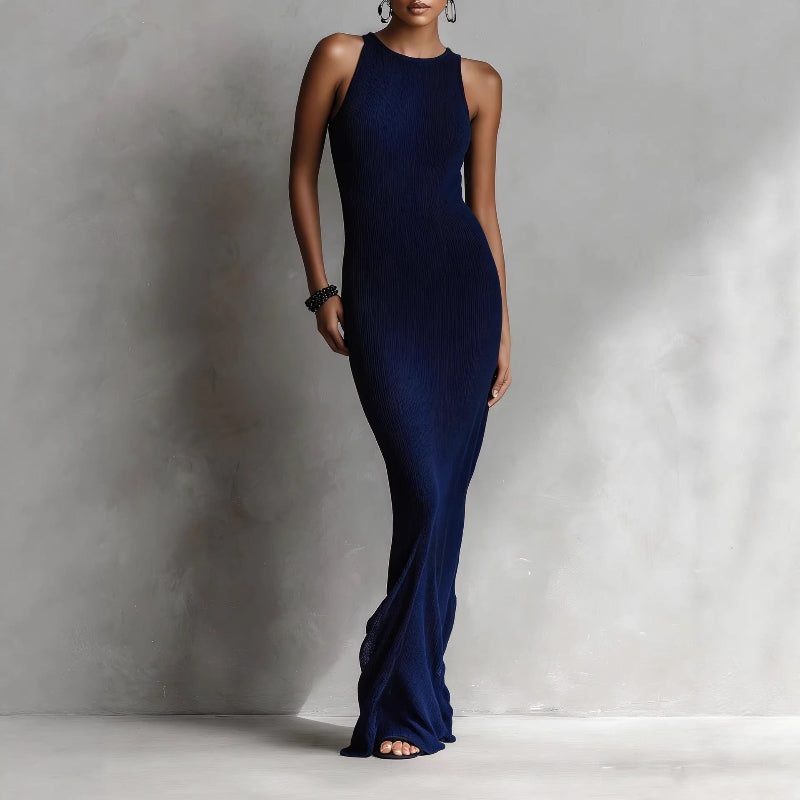 Allison - Women's Sleeveless Ribbed Maxi Dress 3