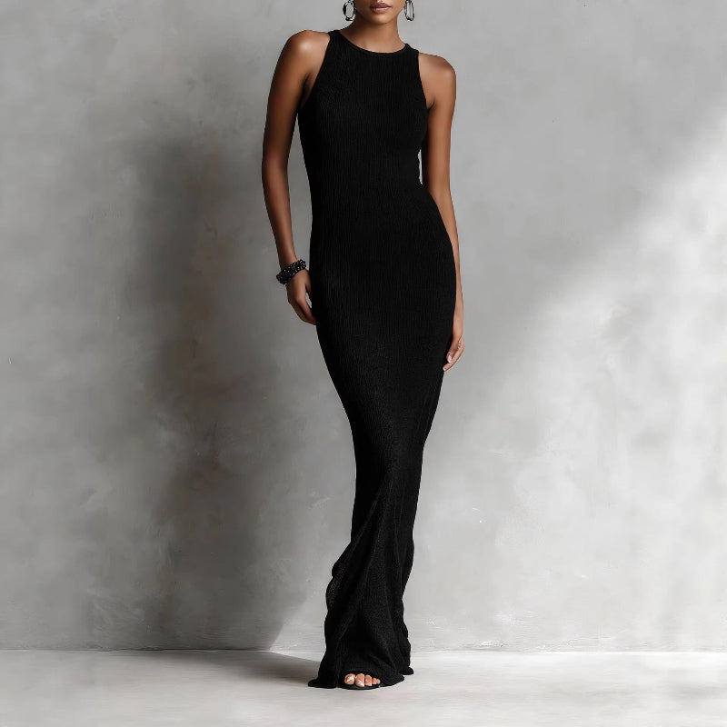 Allison - Women's Sleeveless Ribbed Maxi Dress 5
