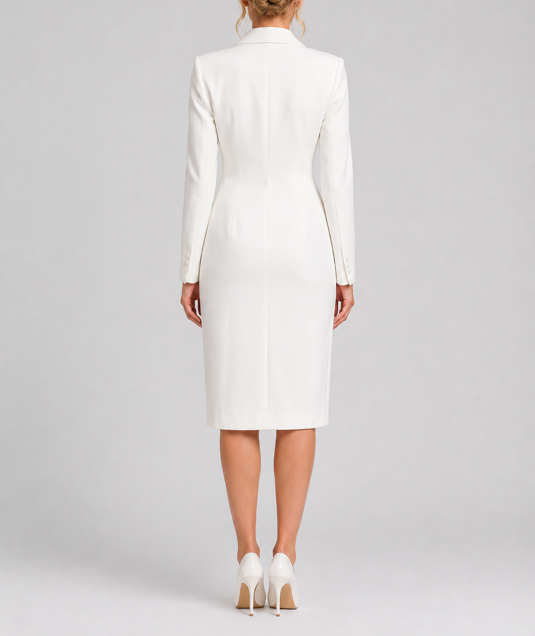 Anais - Women's Double-Breasted Blazer Midi Dress