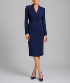 Anais - Women's Double-Breasted Blazer Midi Dress