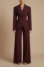 Annie - Women's Peak Lapel Structured Suit Set