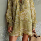 Arielle - Women's Paisley Long Sleeve Mini Tunic Dress 2