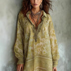 Arielle - Women's Paisley Long Sleeve Mini Tunic Dress 3