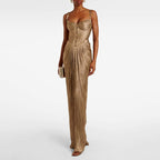Athena - Women's Strappy Corset Pleated Dress 1