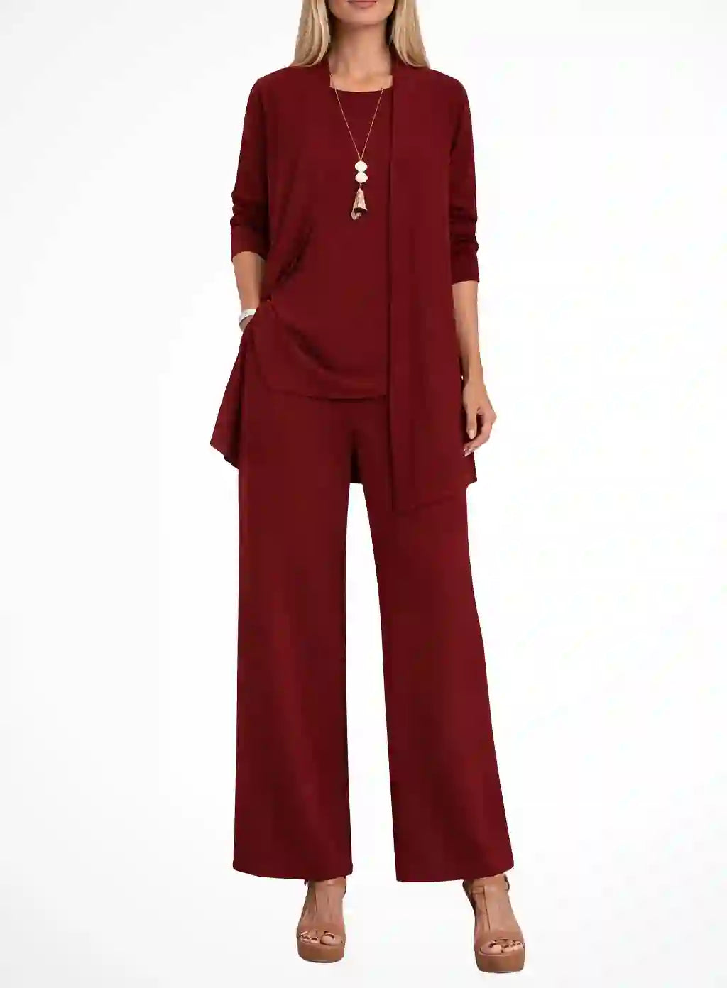Audrey - Women's Three-Piece Cardigan Suit Set