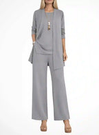 Audrey - Women's Three-Piece Cardigan Suit Set