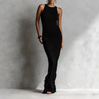 Aurelia - Women's Sleeveless Ribbed Knit Maxi Dress