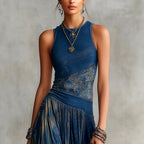 Aurelia – Women's Sleeveless Printed Bohemian Maxi Dress 2