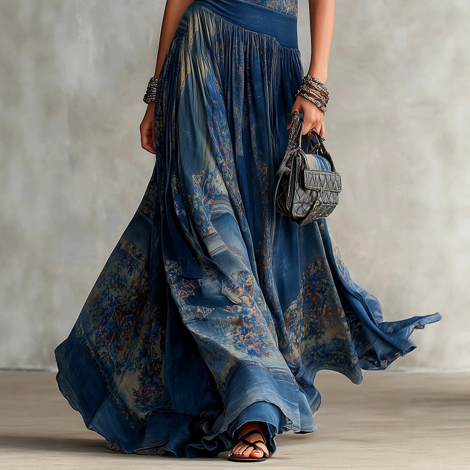 Aurelia – Women's Sleeveless Printed Bohemian Maxi Dress 3