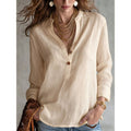 Bailey - Women's Button Henley Long Sleeve Blouse 1