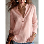 Bailey - Women's Button Henley Long Sleeve Blouse 4