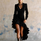 Bess - Women's Ruffle High-Low Mini Dress 2