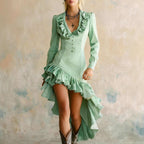 Bess - Women's Ruffle High-Low Mini Dress 4