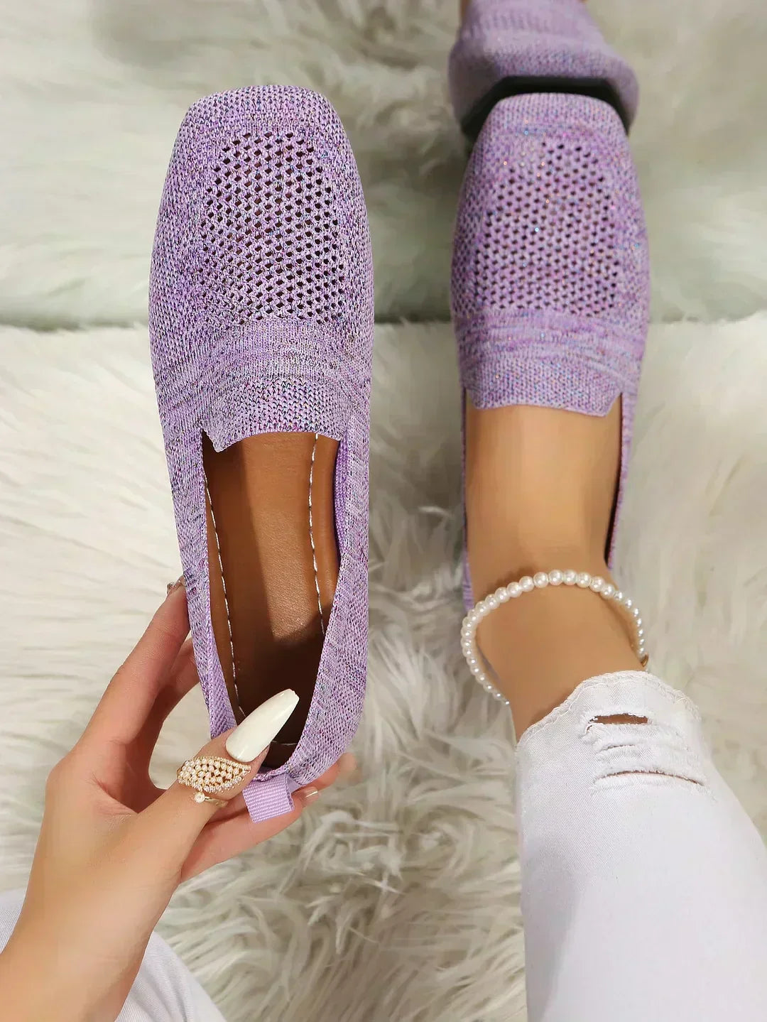 Bethany - Women's Knit Slip-On Loafers