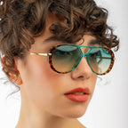 Bondi - Tortoiseshell Aviator Sunglasses