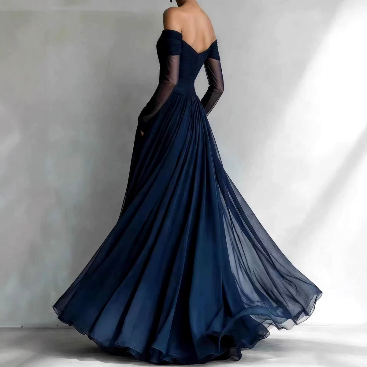 Camille - Women's Off-Shoulder Sweetheart Formal Maxi Dress 3