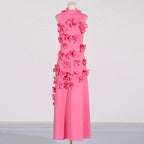 Caroline - Women's 3D Floral Stand Collar Dress 5
