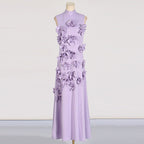 Caroline - Women's 3D Floral Stand Collar Dress 6