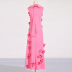 Caroline - Women's 3D Floral Stand Collar Dress 7