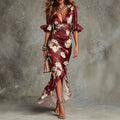 Catalina - Women's Floral Ruched Maxi Dress 1
