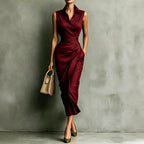 Catriona - Women's Sleeveless Slim Fit Shirt Maxi Dress 3