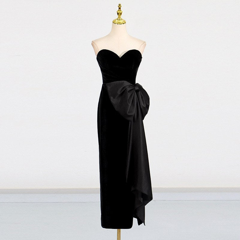 Clara - Women's Strapless Sweetheart Draped Dress 1