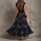 Clementine - Women's Floral V-Neck Vacation Maxi Dress 3