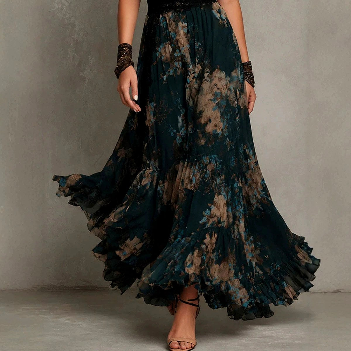 Clementine - Women's Floral V-Neck Vacation Maxi Dress 5