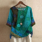 Daisy - Women's Floral Print Oversized Blouse