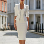 Deanna - Women's Sleeveless Midi Dress & Cropped Blazer Set 1