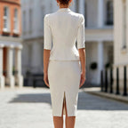 Deanna - Women's Sleeveless Midi Dress & Cropped Blazer Set 2