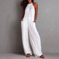 Delilah - Women's Halter Neck Wide Leg Boho Jumpsuit 1